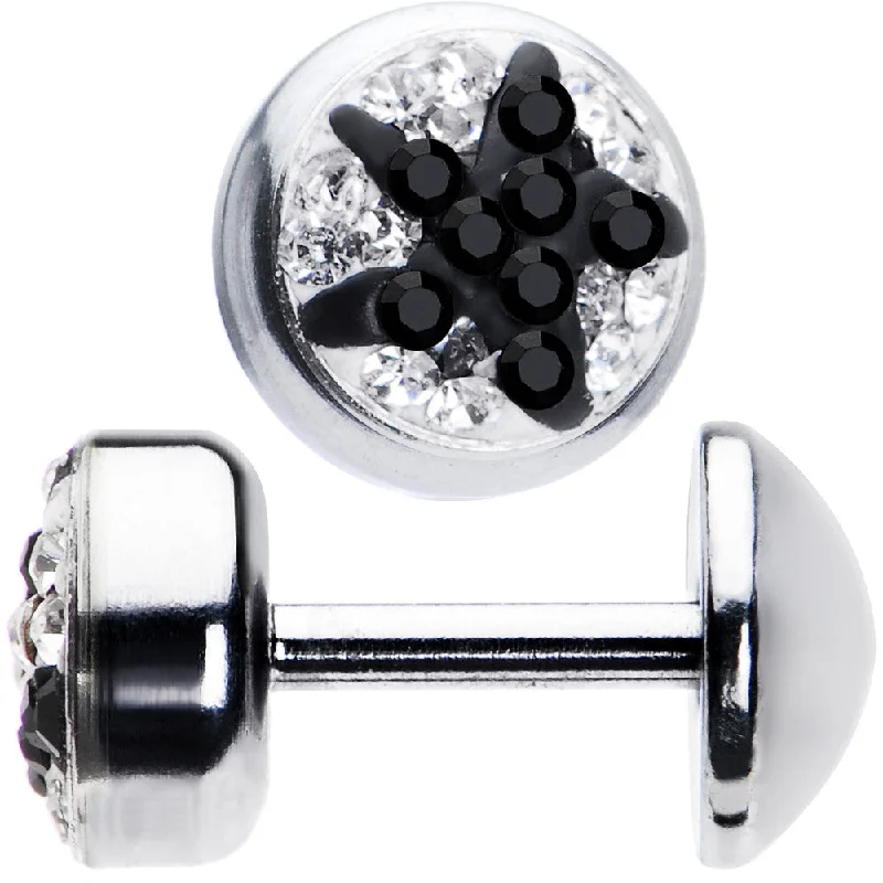 Women's Earrings – Elegant Designs for Every Personality--Gem Black Star Cheater Plug