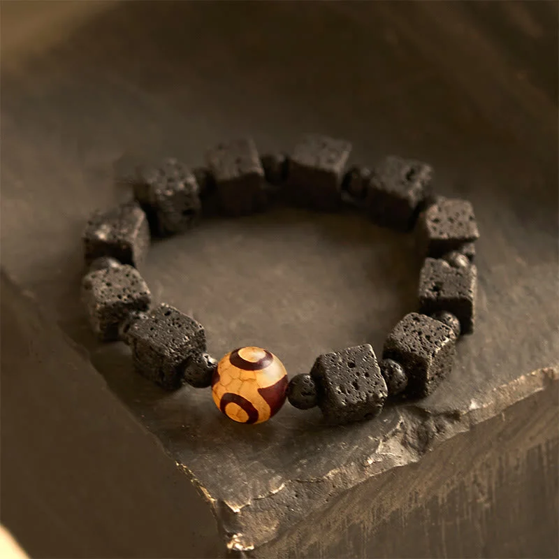 Stainless Steel Bracelet for Men with Engraving-Buddha Stones Lava Rock Dzi Bead Healing Bracelet Stainless Steel Bracelet for Men with Engraving-Buddha Stones Lava Rock Dzi Bead Healing Bracelet