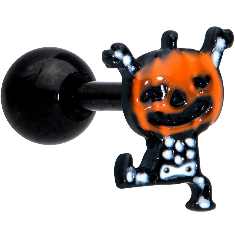 Women's Earrings – Elegant Designs for Every Personality--16 Gauge 1/4 Black Dancing Skeleton Pumpkin Halloween Cartilage Tragus Women's Earrings – Elegant Designs for Every Personality--16 Gauge 1/4 Black Dancing Skeleton Pumpkin Halloween Cartilage Tragus