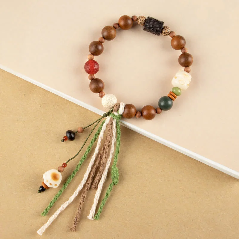Durable Beaded Bracelets for Men-Buddha Stones Lightning Strike Wood Bodhi Seed Cat Paw Claw Auspiciousness Protection Tassel Bracelet Durable Beaded Bracelets for Men-Buddha Stones Lightning Strike Wood Bodhi Seed Cat Paw Claw Auspiciousness Protection Tassel Bracelet