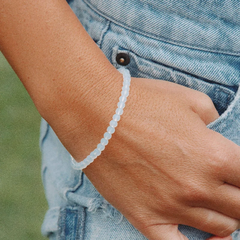Unique Wooden Bangles for Women-Opalite Energy Bracelet