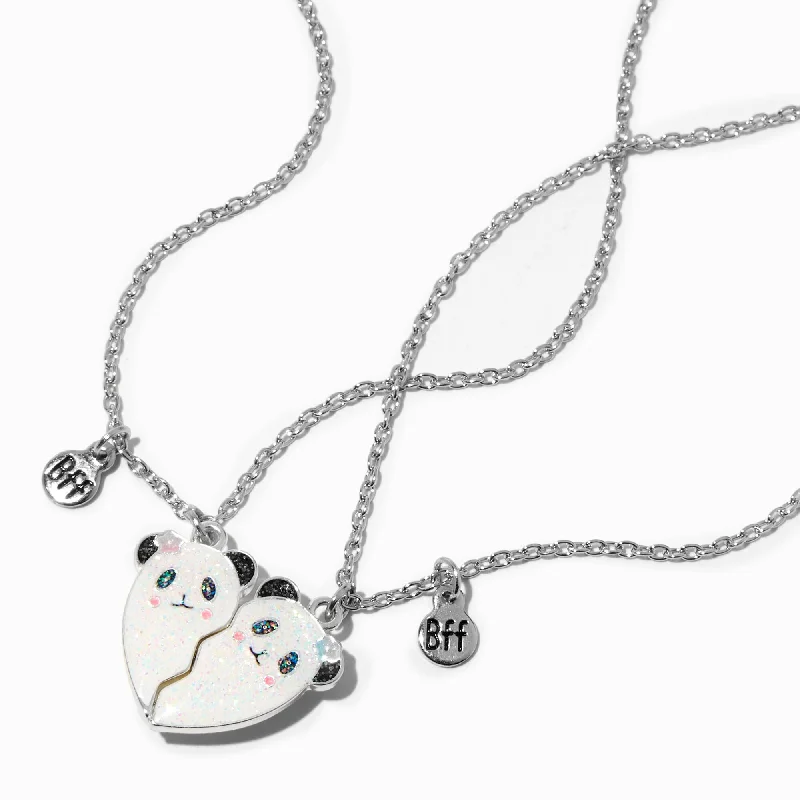 Claire's Best Friends Panda Split Heart Pendant Necklaces - 2 Pack