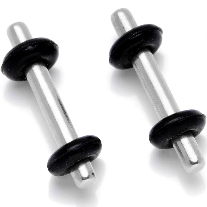 Women's Earrings – Elegant Designs for Every Personality--Stainless Steel Micro Straight Plug Set 14 Gauge to 8 Gauge