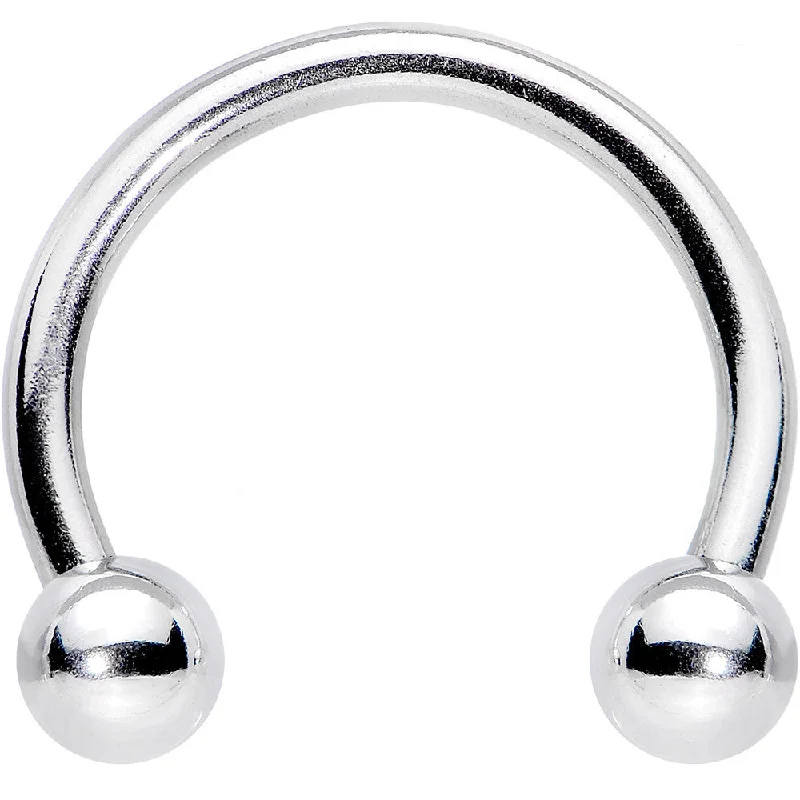 Comfortable Lip Rings for Daily Use14 Gauge 1/2" Stainless Steel 4mm Ball Horseshoe Circular Barbell