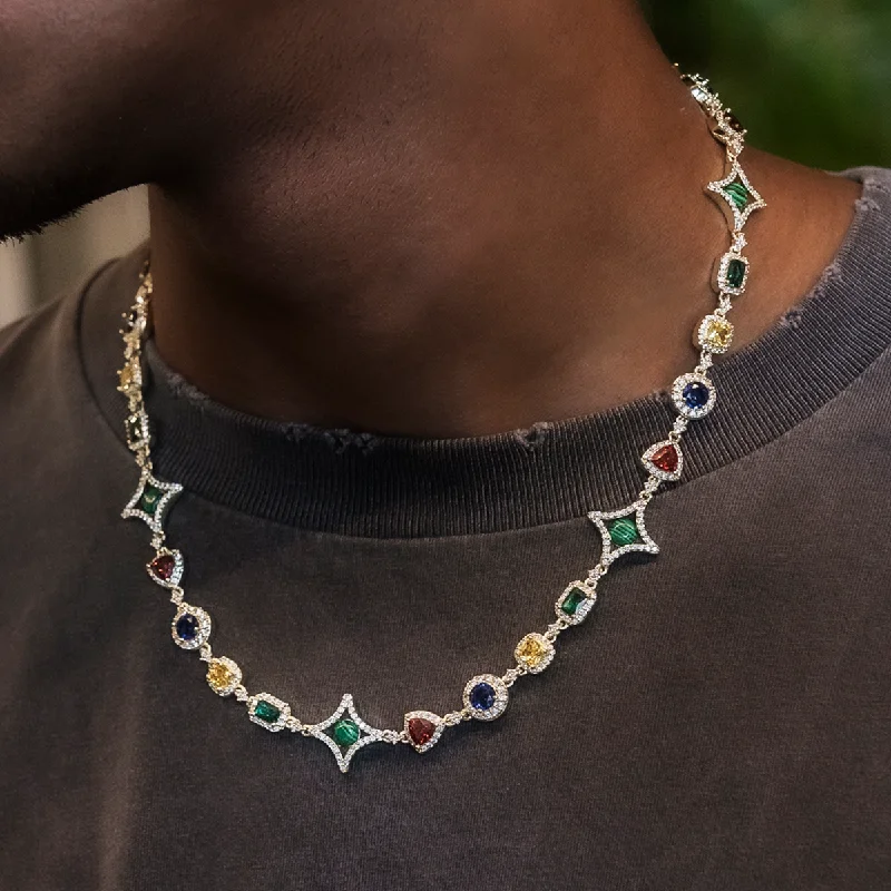 Exclusive Men's Necklaces & Pendants for the Modern Gentleman-Colored Gemstone Chain Exclusive Men's Necklaces & Pendants for the Modern Gentleman-Colored Gemstone Chain