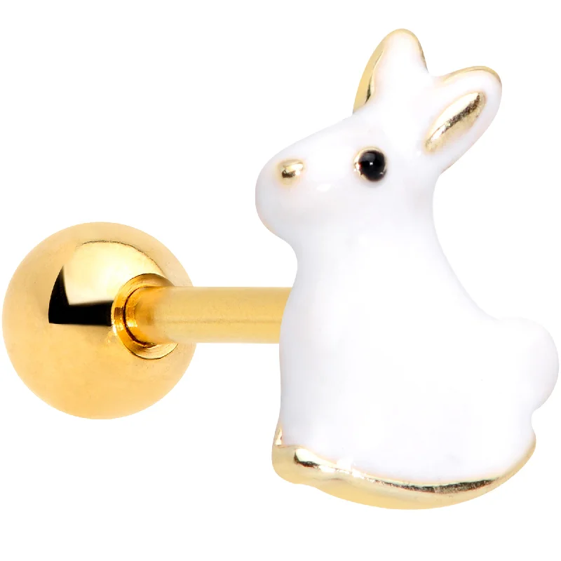 Women's Earrings – Elegant Designs for Every Personality--16 Gauge 1/4 White Easter Bunny Rabbit Cartilage Tragus Earring Women's Earrings – Elegant Designs for Every Personality--16 Gauge 1/4 White Easter Bunny Rabbit Cartilage Tragus Earring