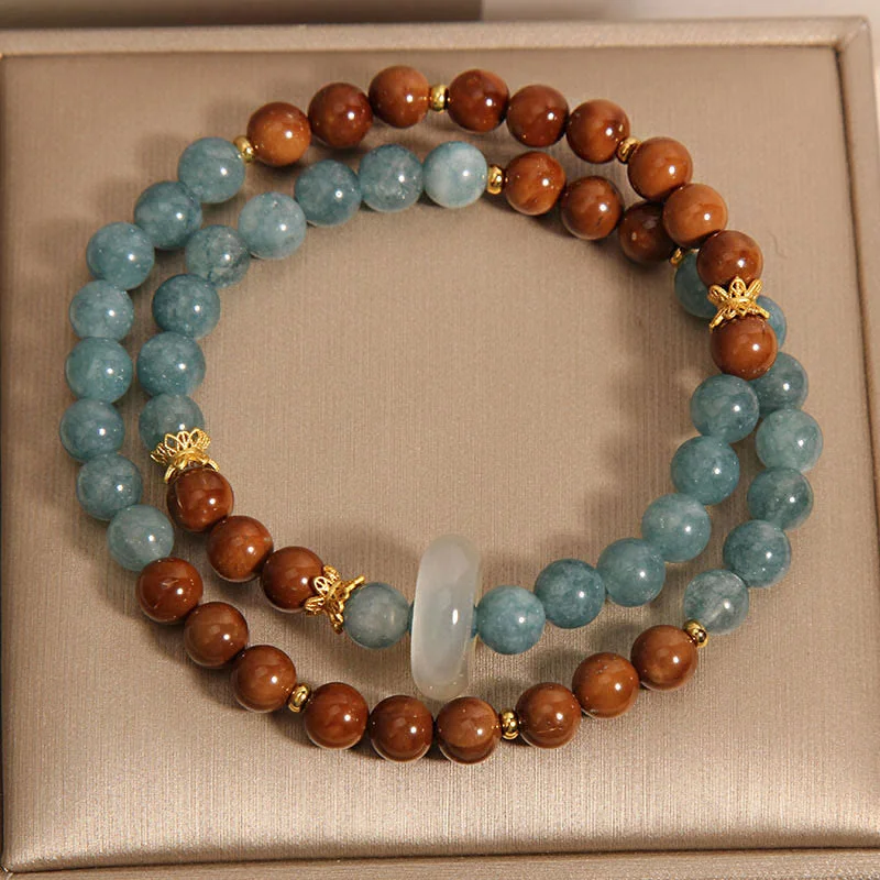 Bangles for Women with Gemstones-Buddha Stones Kuka Seed Jade Wealth Luck Bracelet
