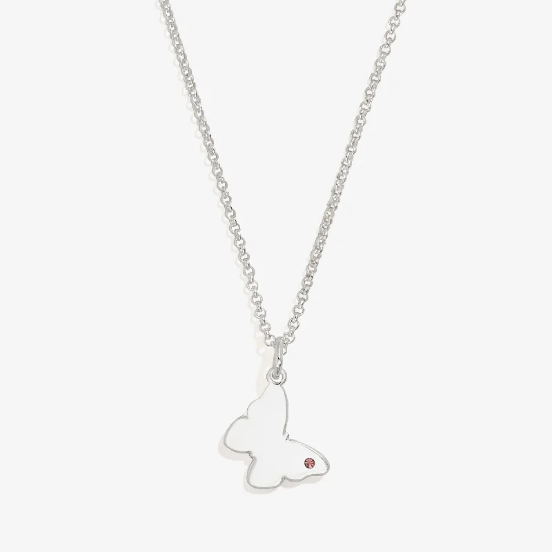 Shop Classic Women's Necklaces & Pendants with a Modern Twist-Butterfly Necklace, 21" Shop Classic Women's Necklaces & Pendants with a Modern Twist-Butterfly Necklace, 21"