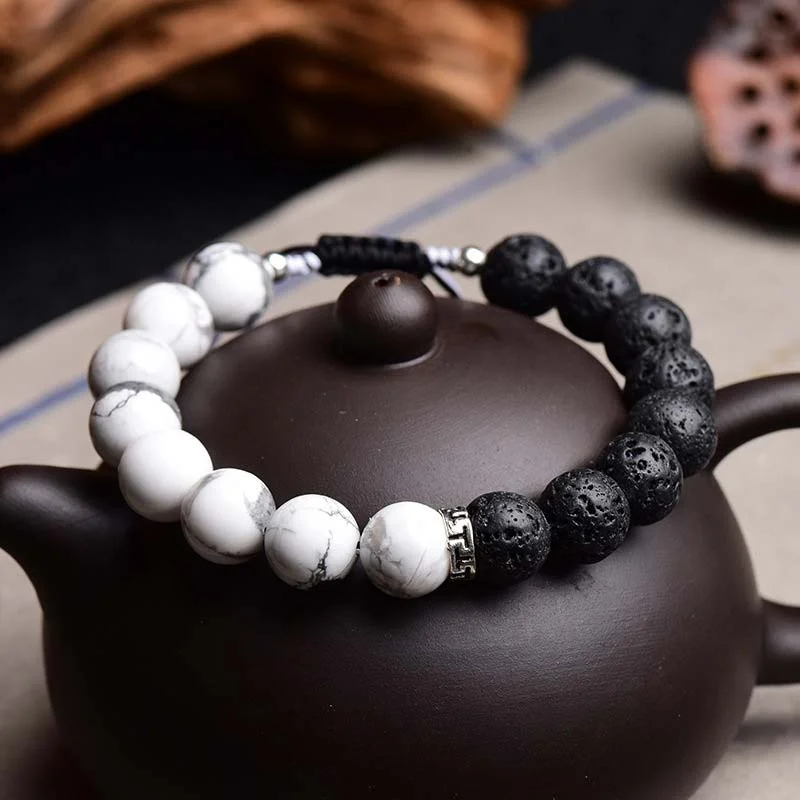 Stylish Wristbands for Men with Custom Engraving-Buddha Stones Yin Yang Lava Stone Protection Bracelet Stylish Wristbands for Men with Custom Engraving-Buddha Stones Yin Yang Lava Stone Protection Bracelet