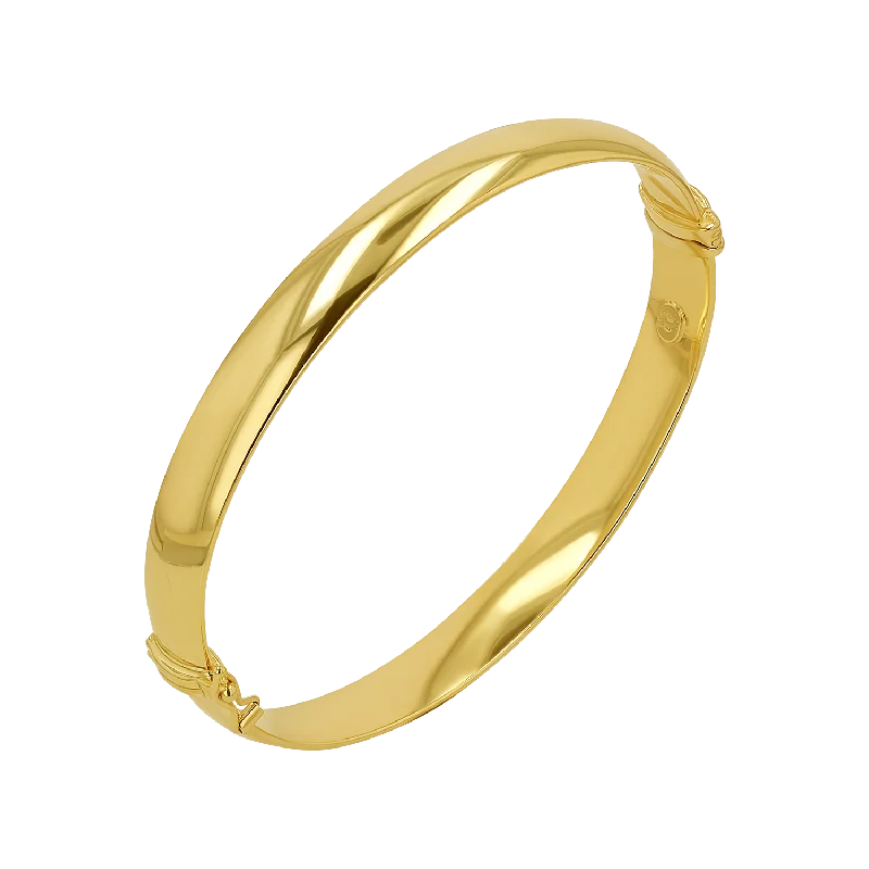 Men's Charm Bracelets-Chunky Hinged Bangle (7mm)