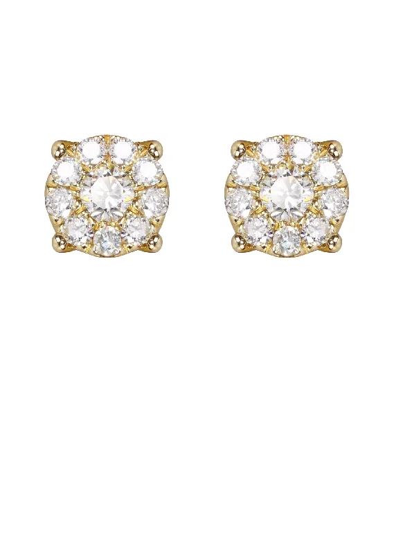 Shop Durable Men's Earrings for Everyday Wear-Mens Stud Diamond Earrings | 0.45 Carats 14K Yellow Gold Shop Durable Men's Earrings for Everyday Wear-Mens Stud Diamond Earrings | 0.45 Carats 14K Yellow Gold