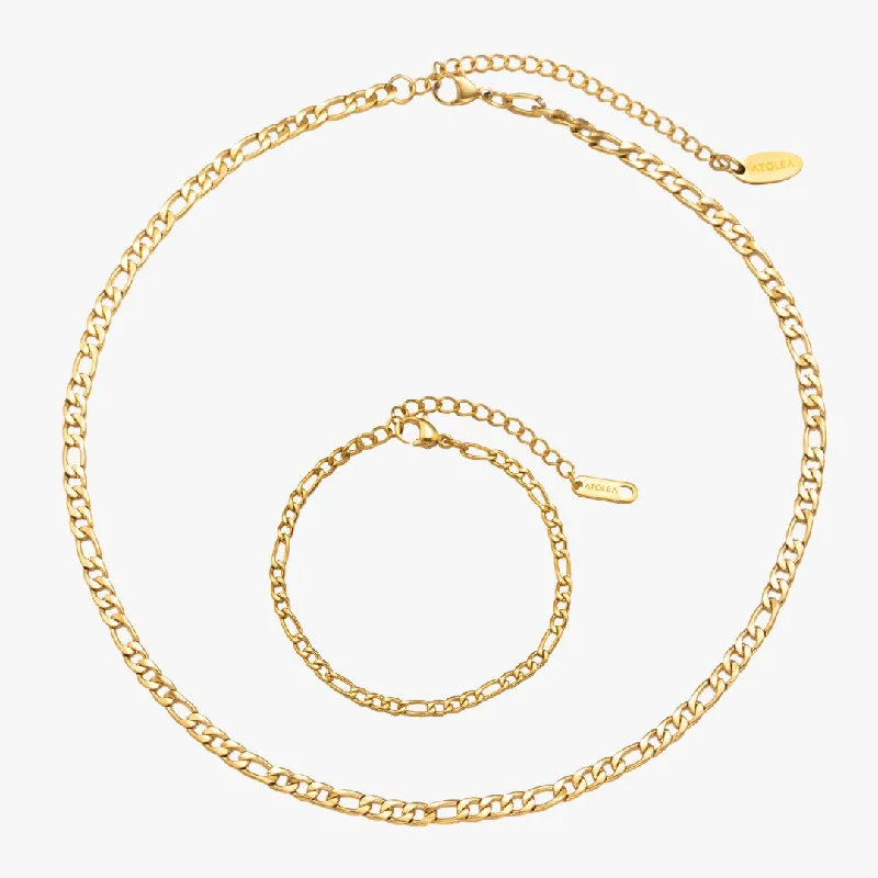 Personalized Charm Bangles for Women-Figaro Bundle