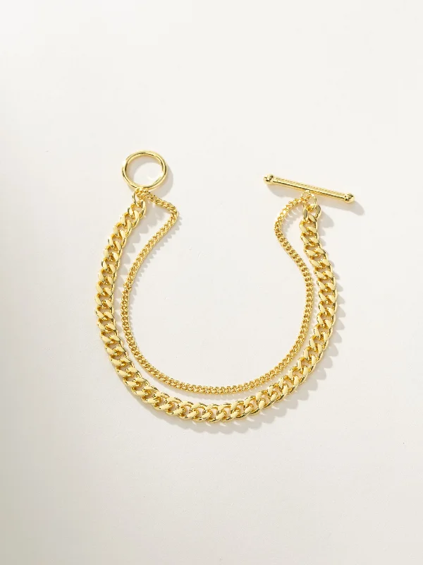 Sturdy Bangles for Women-Extra Chain Bracelet