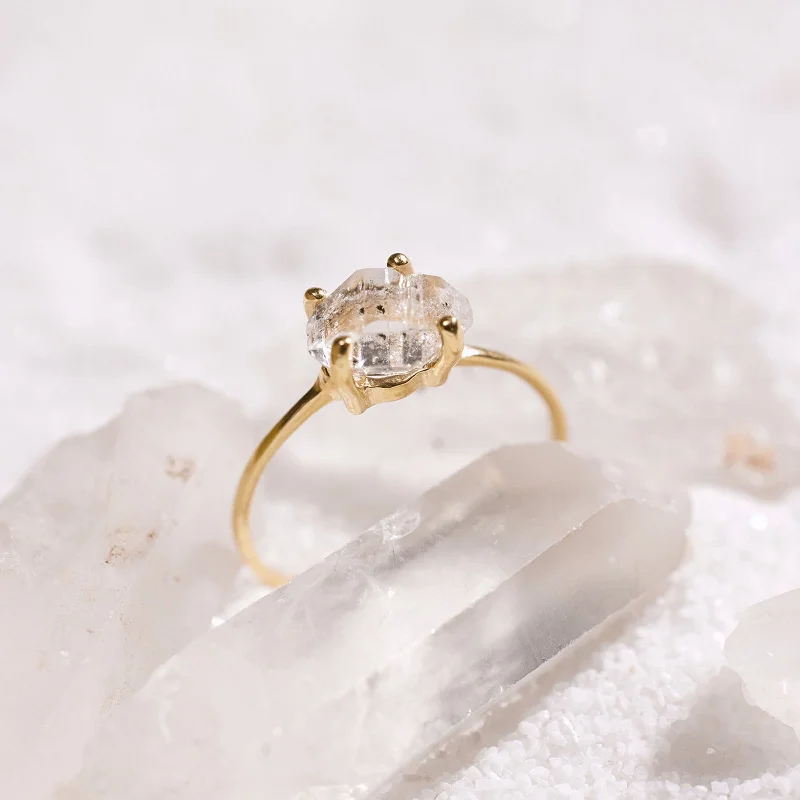 Chic Women's Rings for Fashion-Forward Looks-Herkimer Ring