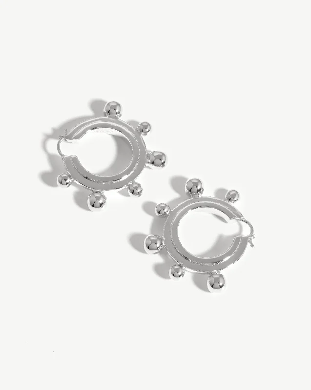 Women's Earrings – Elegant Designs for Every Personality--Large Sphere Hoop Earrings Women's Earrings – Elegant Designs for Every Personality--Large Sphere Hoop Earrings