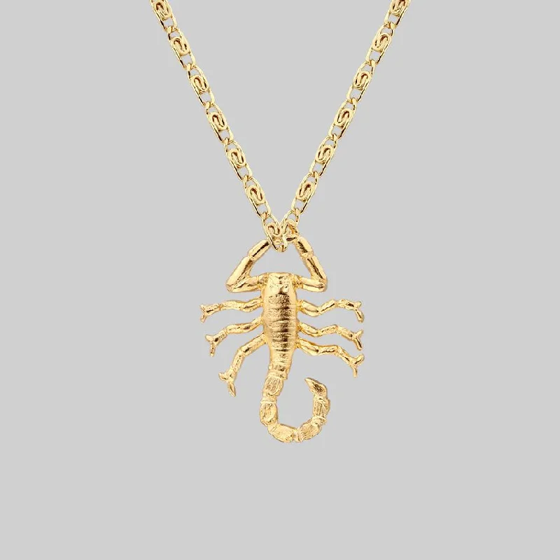 Shop Classic Women's  Necklaces & Pendants with a Modern Twist-NOXIOUS. Scorpion Charm Necklace - Gold