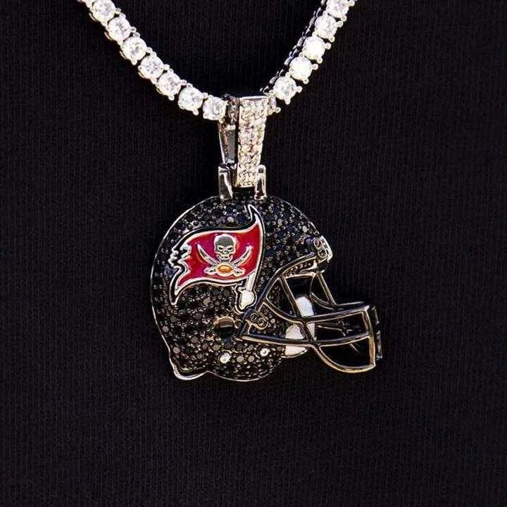 Exclusive Men's Necklaces & Pendants for the Modern Gentleman-Tampa Bay Buccaneers Official NFL Helmet Pendant