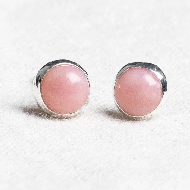Women's Earrings – Elegant Designs for Every Personality--Pink Opal Silver or Gold Stud Earrings Women's Earrings – Elegant Designs for Every Personality--Pink Opal Silver or Gold Stud Earrings