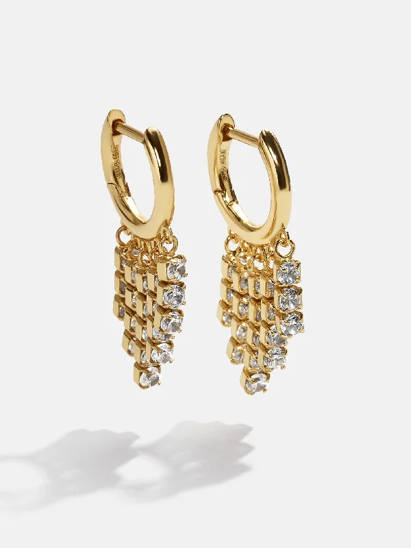 Women's Earrings – Elegant Designs for Every Personality--Bobbie 18K Gold Earrings - Gold/Pavé