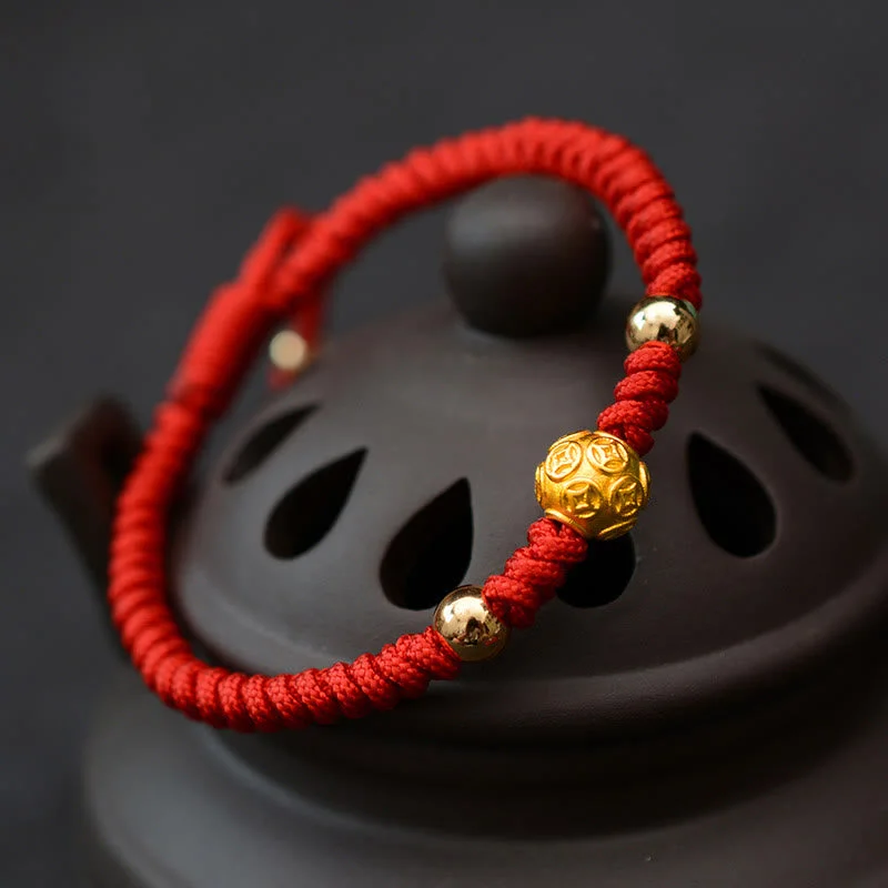 Metal Bangles with Colorful Stones for Women-Buddha Stones 999 Sterling Silver Om Mani Padme Hum Copper Coin Luck Strength String Couple Bracelet