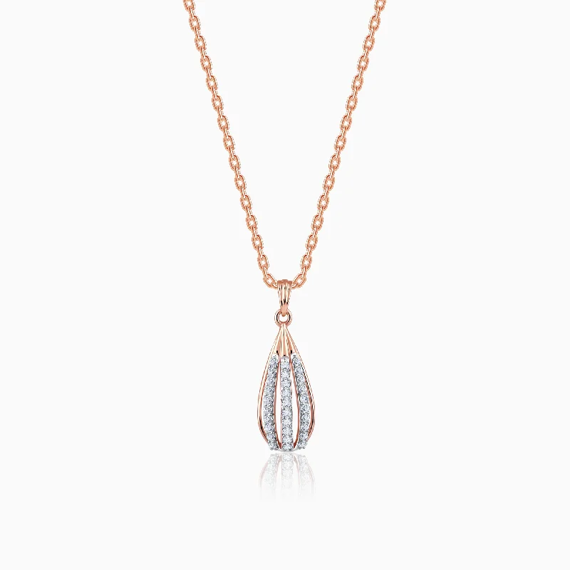 Shop Classic Women's Necklaces & Pendants with a Modern Twist-Rose Gold Whisked Diamond Pendant Shop Classic Women's Necklaces & Pendants with a Modern Twist-Rose Gold Whisked Diamond Pendant