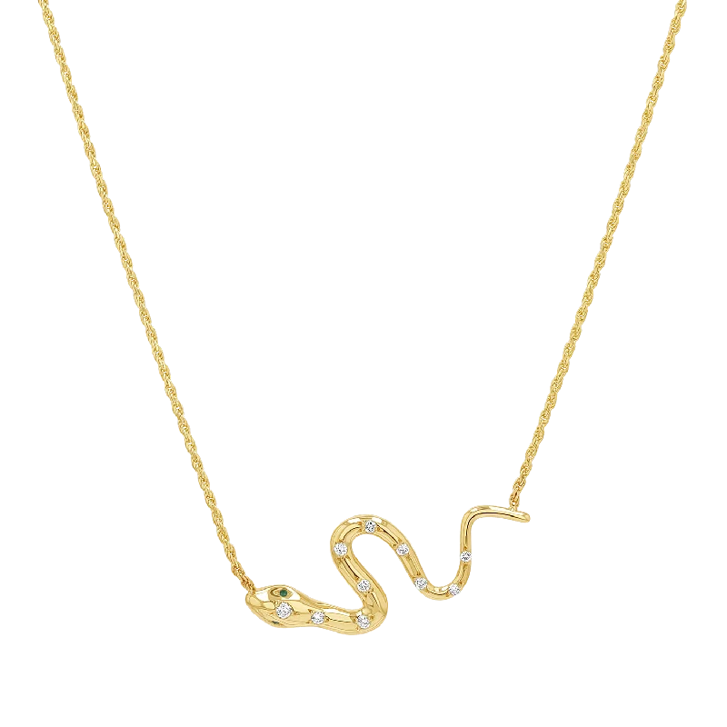 Shop Classic Women's Necklaces & Pendants with a Modern Twist-Diamond Serpentine Necklace Shop Classic Women's Necklaces & Pendants with a Modern Twist-Diamond Serpentine Necklace