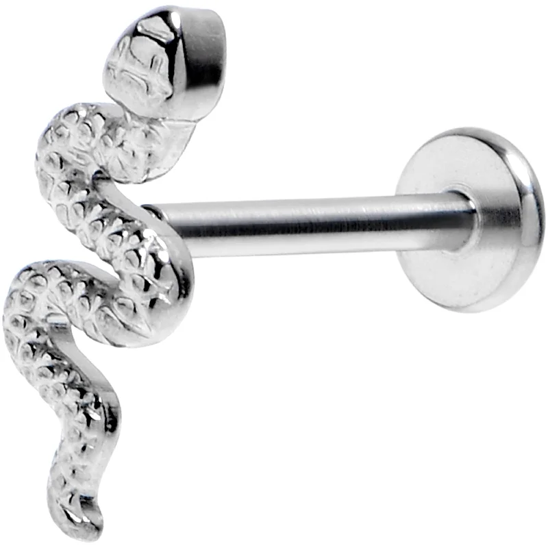 Comfortable Lip Rings for Effortless Wear16 Gauge 3/8 Grade 23 Titanium Snake Threadless Push In Labret Tragus Comfortable Lip Rings for Effortless Wear16 Gauge 3/8 Grade 23 Titanium Snake Threadless Push In Labret Tragus
