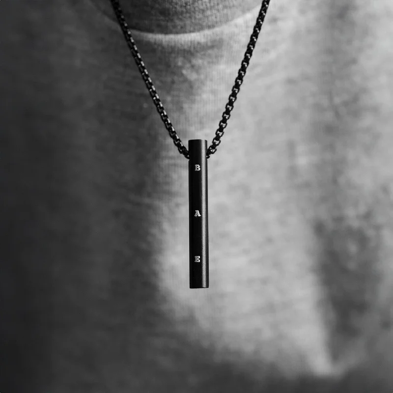Exclusive Men's Necklaces & Pendants for the Modern Gentleman-Friendship Minimal Barrel Necklace Exclusive Men's Necklaces & Pendants for the Modern Gentleman-Friendship Minimal Barrel Necklace
