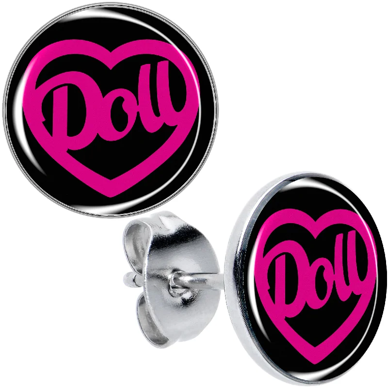 Women's Earrings – Elegant Designs for Every Personality--Hollow Heart Doll Word Stud Earrings