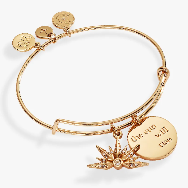 Fashion Bangles for Women-“The Sun Will Rise” Duo Charm Bangle