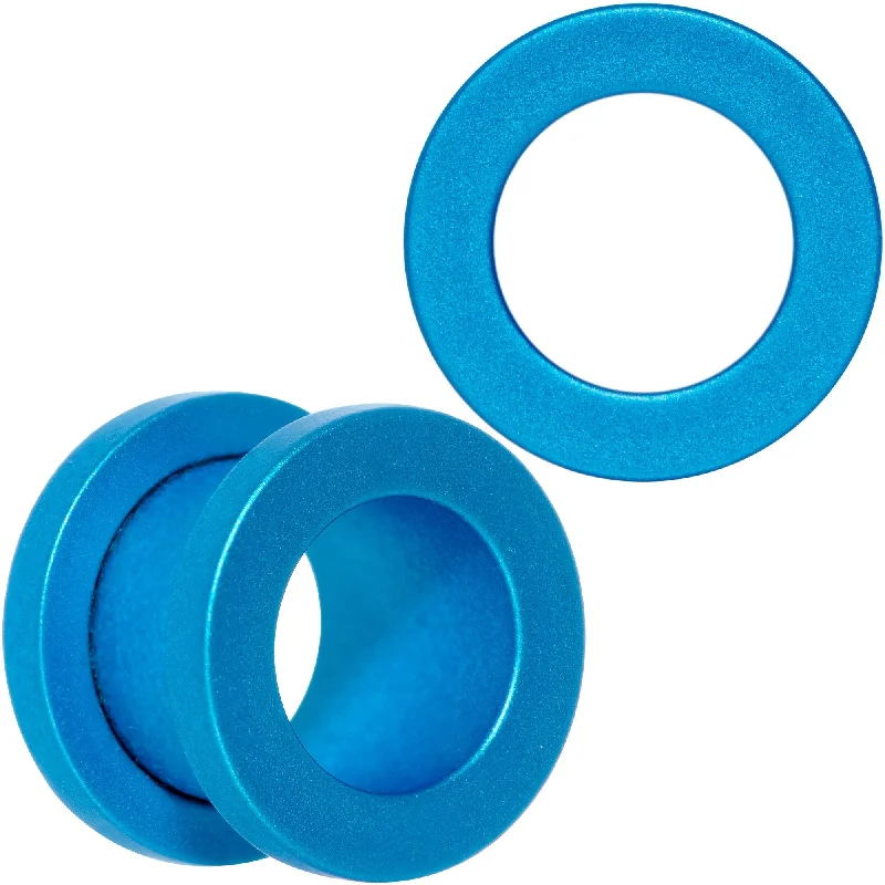 Women's Earrings – Elegant Designs for Every Personality--Aqua Matte Silicone Screw Fit Tunnel Plug Set 6mm to 25mm Women's Earrings – Elegant Designs for Every Personality--Aqua Matte Silicone Screw Fit Tunnel Plug Set 6mm to 25mm