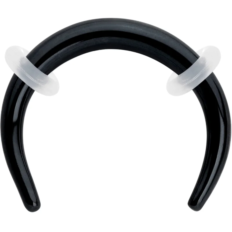 Women's Earrings – Elegant Designs for Every Personality--14 Gauge 5/16 Black Pincher Crescent Taper Women's Earrings – Elegant Designs for Every Personality--14 Gauge 5/16 Black Pincher Crescent Taper