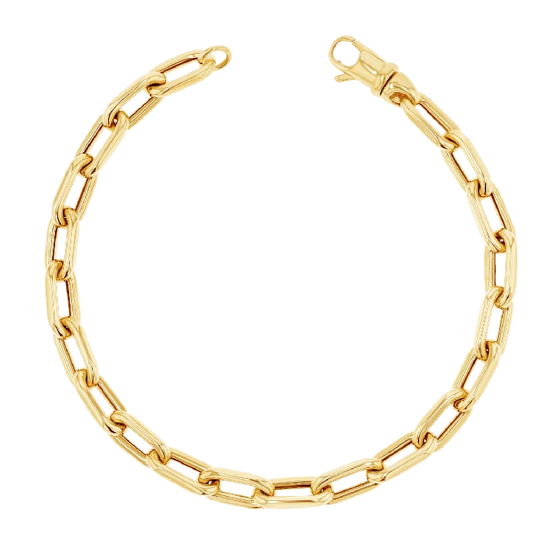 Simple Metal Chain Bracelets for Men-14K Grand Beverly Chain Bracelet