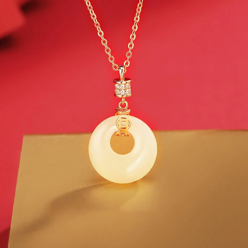 Shop Classic Women's Necklaces & Pendants with a Modern Twist-Buddha Stones 925 Sterling Silver Hetian White Jade Coin Flower Peace Buckle Luck Necklace Pendant Shop Classic Women's Necklaces & Pendants with a Modern Twist-Buddha Stones 925 Sterling Silver Hetian White Jade Coin Flower Peace Buckle Luck Necklace Pendant
