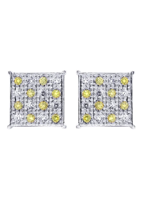 Shop Durable Men's Earrings for Everyday Wear-Diamond Earrings For Men | 0.61 Carats 14K White Gold Shop Durable Men's Earrings for Everyday Wear-Diamond Earrings For Men | 0.61 Carats 14K White Gold