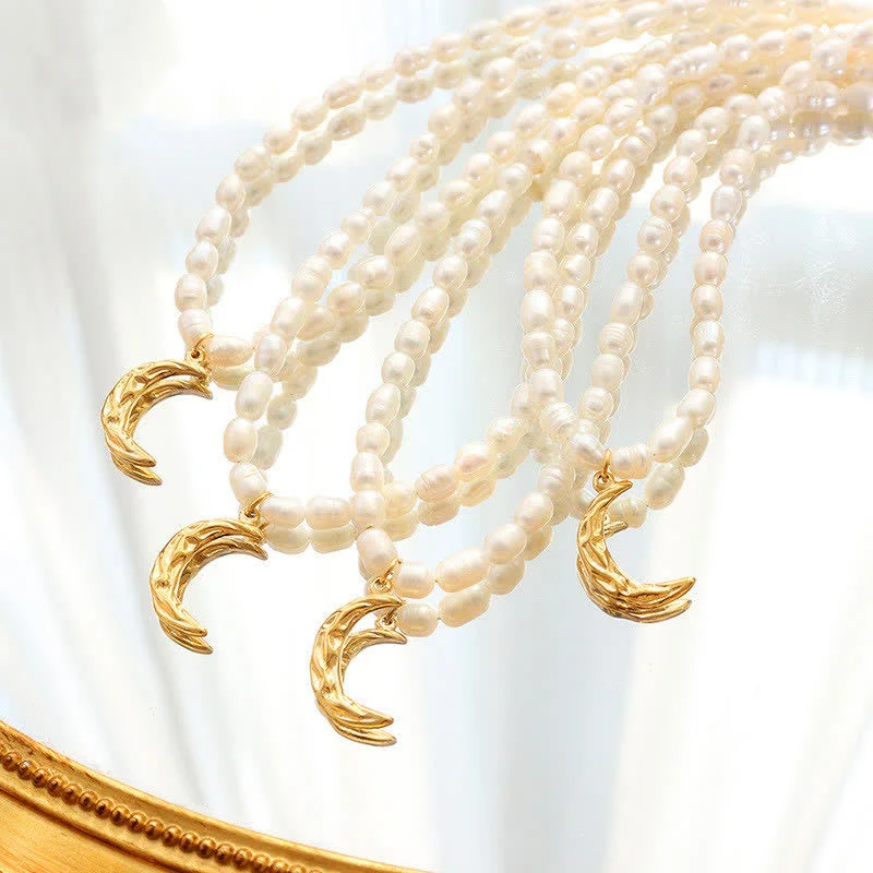 Shop Classic Women's Necklaces & Pendants with a Modern Twist-Buddha Stones Pearl Crescent Moon Calm Necklace Pendant Shop Classic Women's Necklaces & Pendants with a Modern Twist-Buddha Stones Pearl Crescent Moon Calm Necklace Pendant