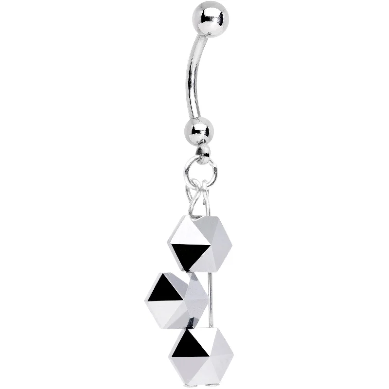 Stunning Belly Rings for Fashionistas -Handmade Geometric Belly Ring Created with Crystals Stunning Belly Rings for Fashionistas -Handmade Geometric Belly Ring Created with Crystals