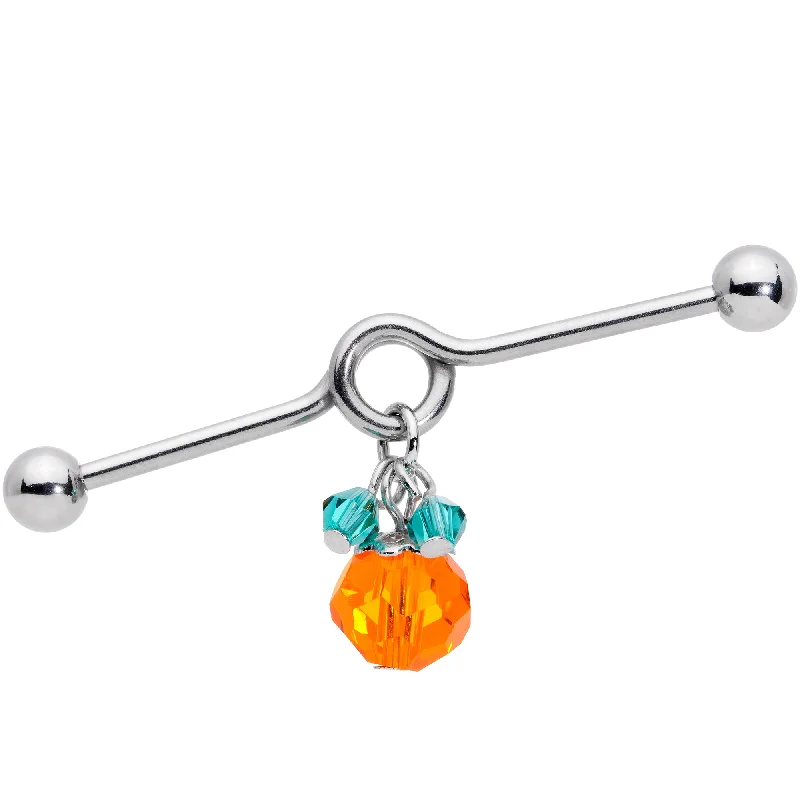 Women's Earrings – Elegant Designs for Every Personality--14 Gauge Green Orange Gem Pumpkin Halloween Dangle Project Bar 38mm Women's Earrings – Elegant Designs for Every Personality--14 Gauge Green Orange Gem Pumpkin Halloween Dangle Project Bar 38mm