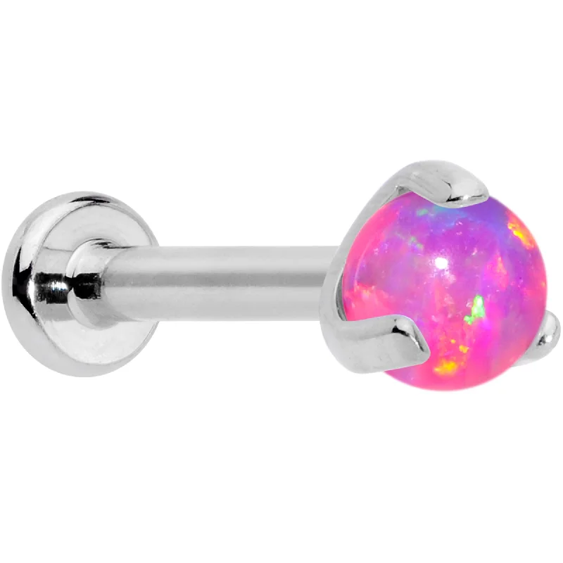 Lip Rings for Creative Piercing Ideas16 Gauge 5/16 Pink Synth Opal ASTM F-136 Implant Grade Titanium Internal Thread Labret Lip Rings for Creative Piercing Ideas16 Gauge 5/16 Pink Synth Opal ASTM F-136 Implant Grade Titanium Internal Thread Labret
