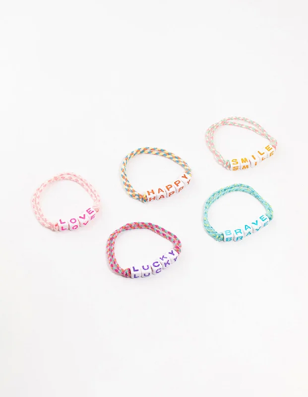 Trendy Bangles for Women with Unique Charms-Kids Multicoloured Cord Beaded Bracelet Pack Trendy Bangles for Women with Unique Charms-Kids Multicoloured Cord Beaded Bracelet Pack