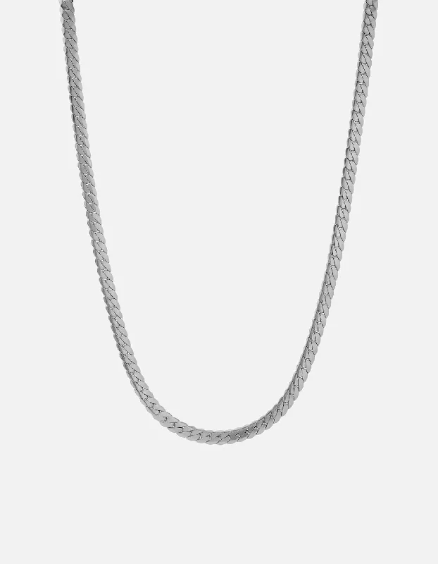 Exclusive Men's Necklaces & Pendants for the Modern Gentleman-Metta Chain Necklace, Sterling Silver Exclusive Men's Necklaces & Pendants for the Modern Gentleman-Metta Chain Necklace, Sterling Silver