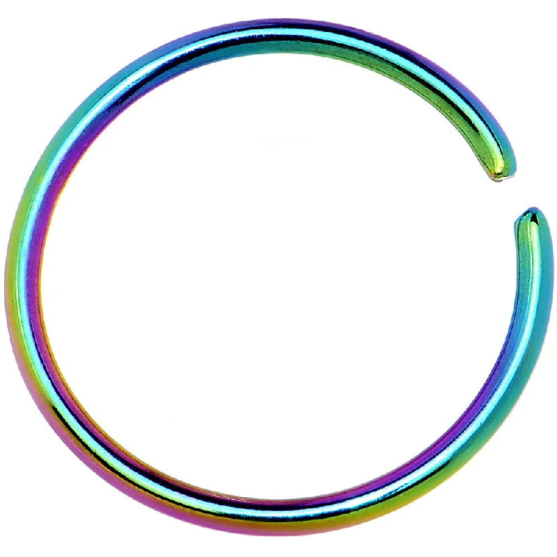 Nose Rings with Cute Designs -20 Gauge 3/8 Rainbow Anodized Annealed Steel Seamless Circular Ring Nose Rings with Cute Designs -20 Gauge 3/8 Rainbow Anodized Annealed Steel Seamless Circular Ring