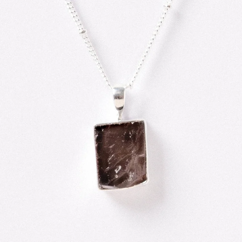 Exclusive Men's Necklaces & Pendants for the Modern Gentleman-Smoky Quartz Raw Crystal Necklace Exclusive Men's Necklaces & Pendants for the Modern Gentleman-Smoky Quartz Raw Crystal Necklace