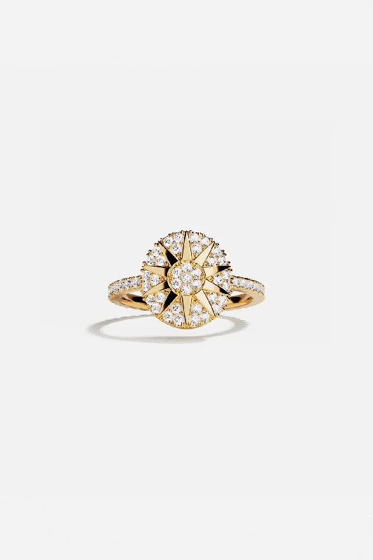 Chic Women's Rings for Fashion-Forward Looks-Soleil Pavé Ring