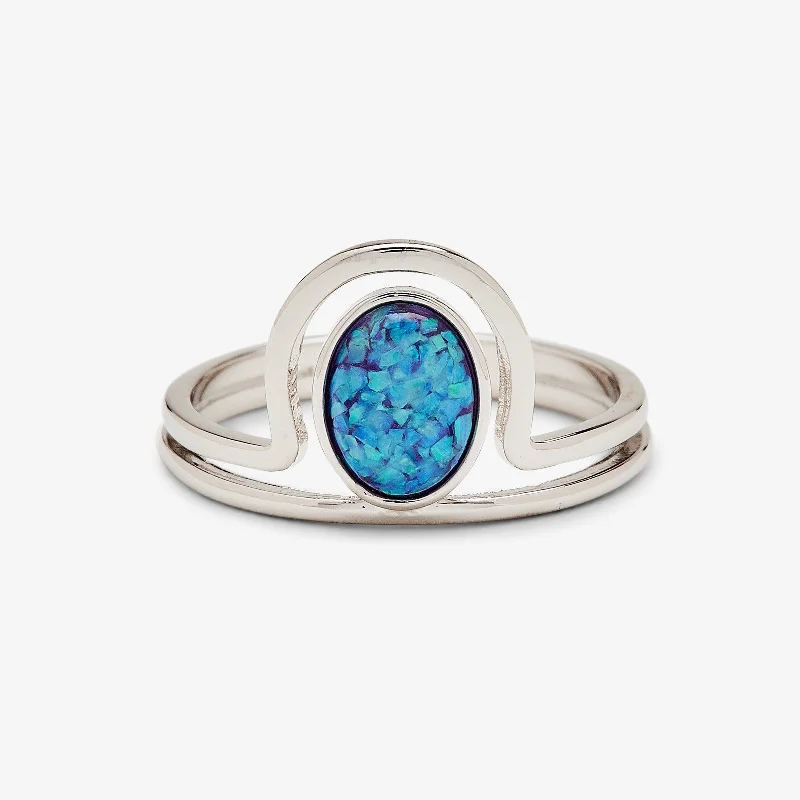Chic Women's Rings for Fashion-Forward Looks-Crowned Opal Ring