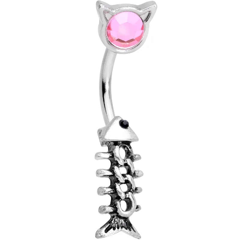 Beautiful Belly Rings for Every Occasion -Pink Black Gem Hungry Little Kitty Cat Belly Ring Beautiful Belly Rings for Every Occasion -Pink Black Gem Hungry Little Kitty Cat Belly Ring