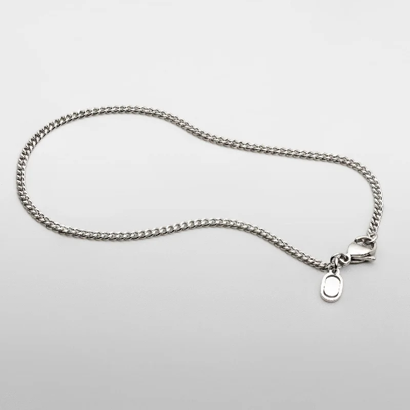 Bold Leather Bracelets for Men-Connell Bracelet (Silver) 2mm