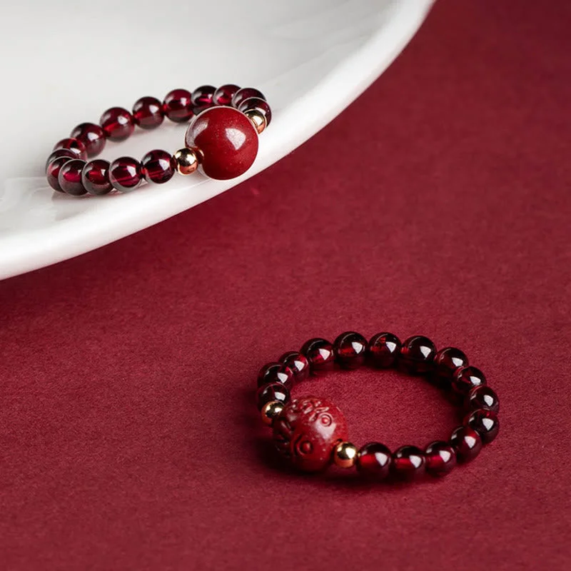 Chic Women's Rings for Fashion-Forward Looks-Buddha Stones Garnet Cinnabar Lucky Bead PiXiu Om Mani Padme Hum Rose Protection Ring Chic Women's Rings for Fashion-Forward Looks-Buddha Stones Garnet Cinnabar Lucky Bead PiXiu Om Mani Padme Hum Rose Protection Ring