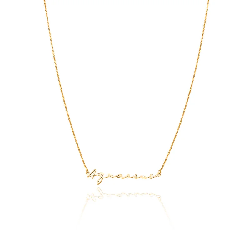 Shop Classic Women's Necklaces & Pendants with a Modern Twist-Sterling Silver Signature Name Necklace (Gold) Shop Classic Women's Necklaces & Pendants with a Modern Twist-Sterling Silver Signature Name Necklace (Gold)