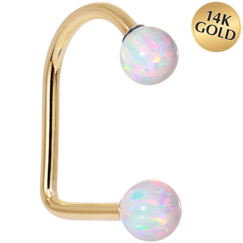 Comfortable Lip Rings for Casual Look14kt Yellow Gold Yellow 5mm Synthetic Opal Lippy Loop 14 Gauge 3/8 Comfortable Lip Rings for Casual Look14kt Yellow Gold Yellow 5mm Synthetic Opal Lippy Loop 14 Gauge 3/8